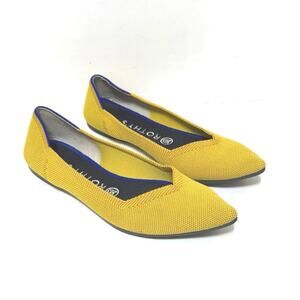 Rothy’s Women’s The Point Marigold Yellow Flats Ballet Shoes Size 9